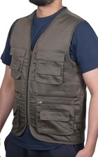 Men Multi Pockets Vest Utility