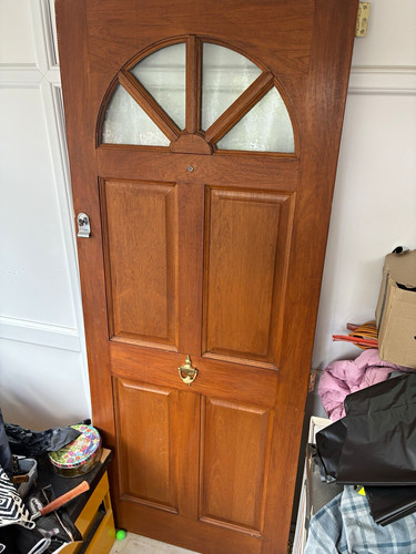 Wood panel door frosted - wood,