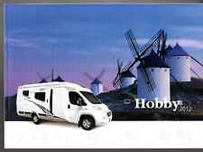 Hobby Motor Caravans 2011-12 UK Market Sales Brochure Ford Fiat Iveco