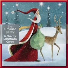 Pack of 8 Father Christmas Mini Charity Christmas Cards Multiple Charities