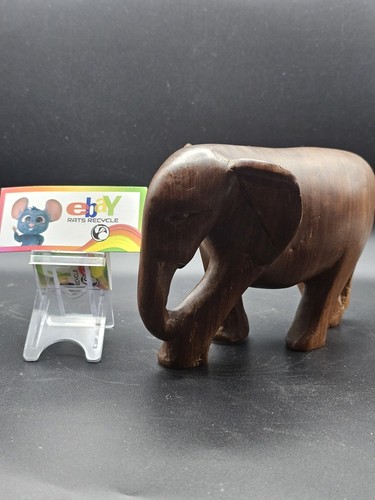 Wood carved elephant sculpture - elephant,