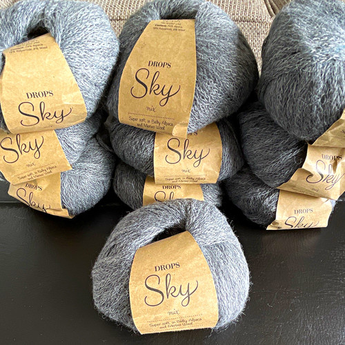 Drops sky mix grey fluffy - grey,