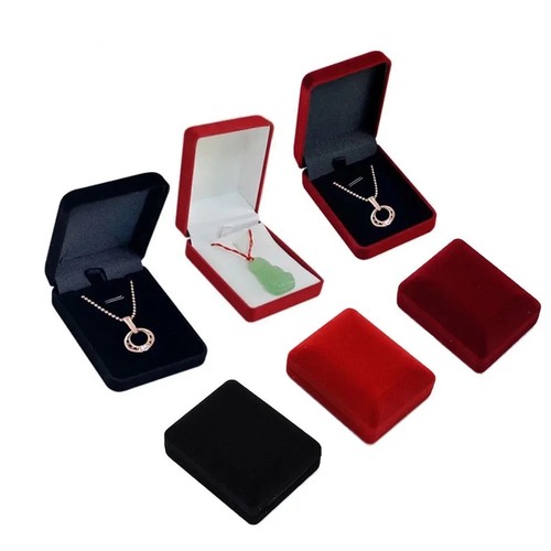 Velvet necklace box pendant - necklace,