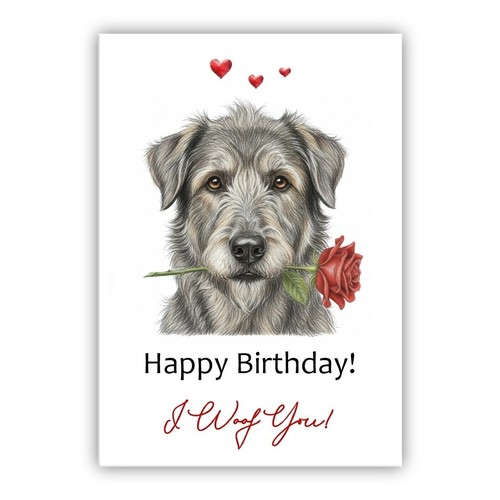 Irish wolfhound dog - dog, birthday