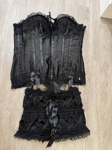 Stunning black basque corset - stunning,
