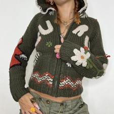 Guru handknit hoodie cardigan - guru,
