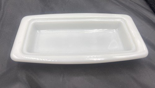 Pyrex milk glass butter - glass,
