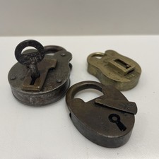 Vintage Antique Collectable Three Padlocks Squire, Tumbler