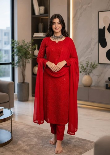 Readymade chikankari georgette - chikankari,