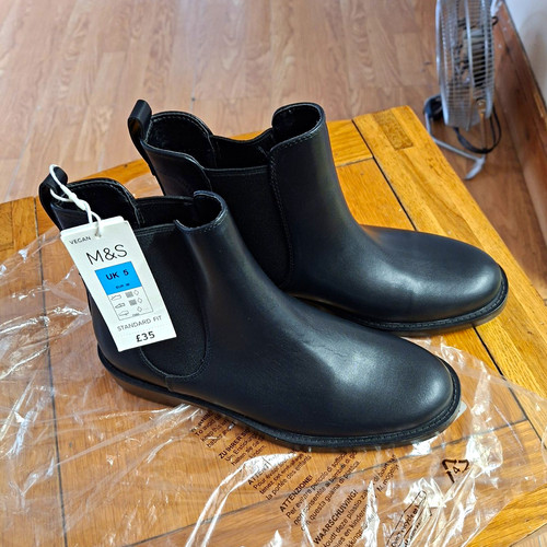Women black faux - m&s,