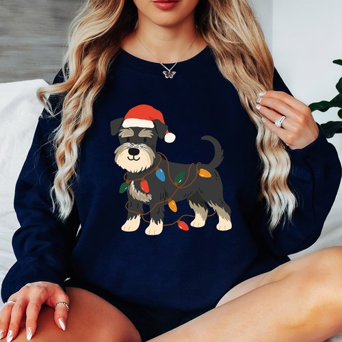 Christmas schnauzer dog santa - christmas,