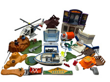 BULK Playmobil Lot Police Station Helicopter Boat Canyon Parts Mixed | H7T G338