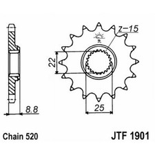 Steel Sprocket JT 16 Teeth