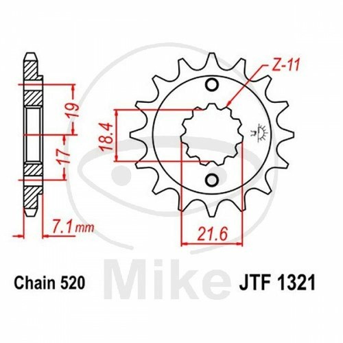 Sprocket z14 520 726 - sprocket, for