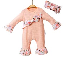 Newborn Baby Girl Coral Cotton