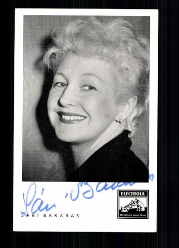 Sari barabas autograph card - barabas,