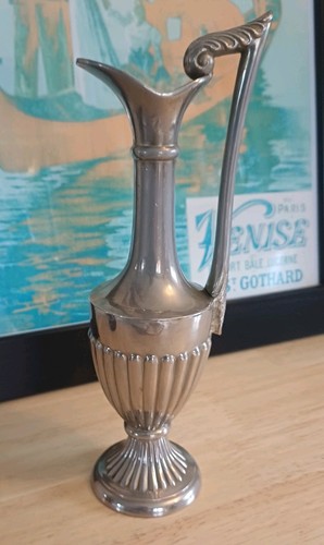 Vintage italian pewter ewer - vintage,