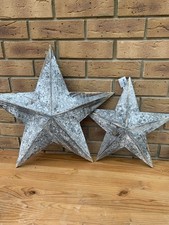 2 Wooden Barn Stars 1 Large 1