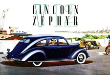 1936 Lincoln-Zephyr V-12 - Promotional Advertising Poster