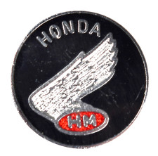 Vintage Old Honda Motorbike Motorcycle Bikers Enamel Brooch Badge