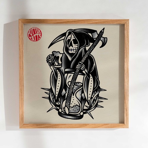 Grim reaper with beer old - grim,
