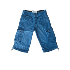  Knee Length Blue Denim Cargo Shorts. Urban Spirit. Waist 30 Inch.