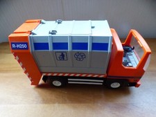 2000 Playmobil Geobra Grey/Orange Bin Lorry R-H250 Not Complete 12"