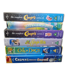 Kids TV/Movie VHS Video Tape Bundle, Clangers, Casper, My Little Pony, Cats & Do