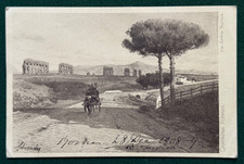 Antique Signed Postcard Grand