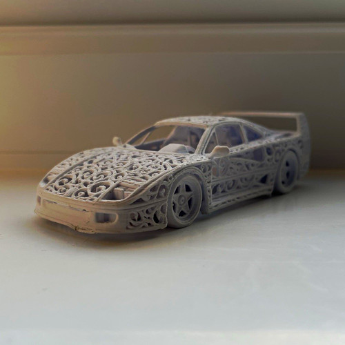 Printed white plastic - 3d,