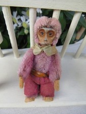 Antique vintage rare DRESSED SHUCO PERFUME MONKEY  c.1920s