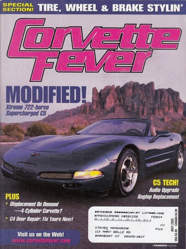 Corvette fever may 2003 - fever,