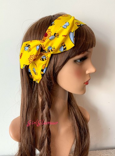Honey bee headband bandana - honey,