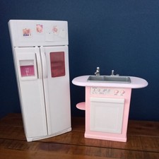 Vintage 90s Barbie sink fridge