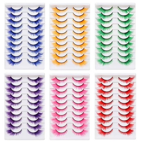 Colored false eyelashes cat - eyelashes,