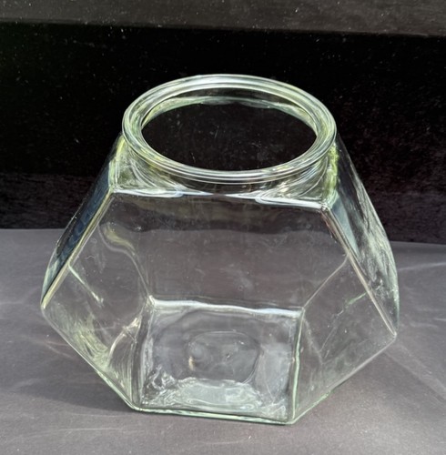Large vintage glass - vintage, hexagon