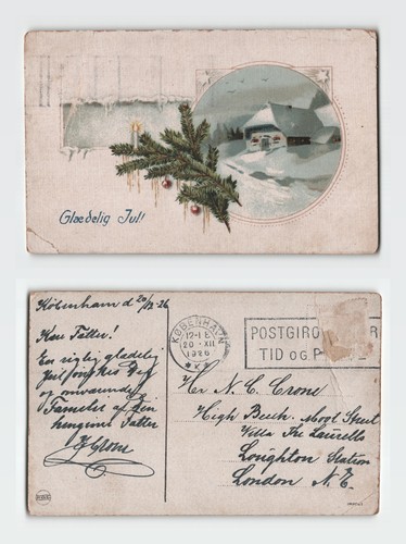 Postcard 1926 christmas - -,