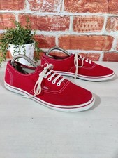 Vans red canvas trainers UK 6