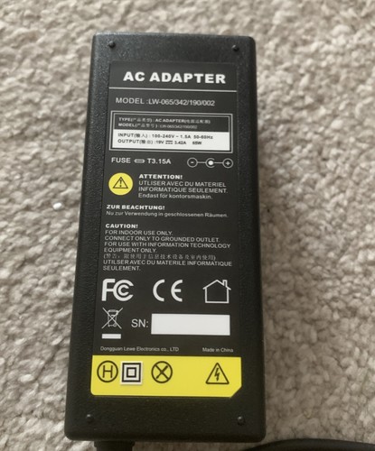 65w 19v 42a - 65w, 3.42a