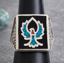 Vtg Men’s Navajo Silver Tone