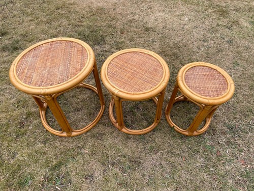Bamboo rattan vintage round - vintage,