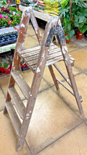 Vintage Wooden A-Frame Step