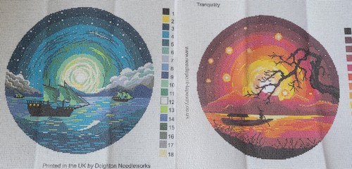 Colour printed needlepoint - colour,