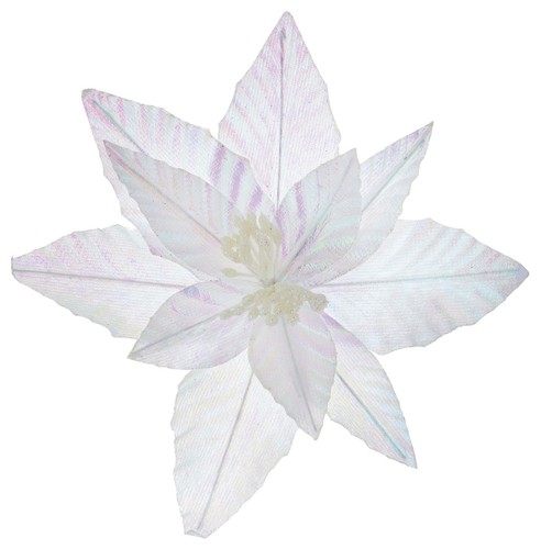 White iridescent glitter - white,