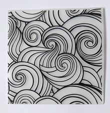 Embossing Folder - 6" x 6" - WAVES - SWIRLS - WIND - BACKGROUND - Crafting