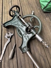 Rare Champion Blower & Forge Co Pillar Drill - Antique Hand Cranked Drill -