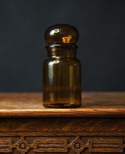 Vintage Belgian Amber Glass