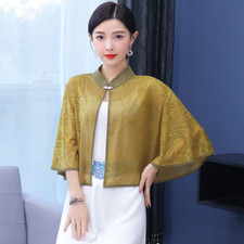 Women Rose Lace Jacket Shrug