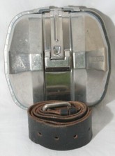 Vintage Auer MSA Miners Mining Respirator Mask in Tin with Leather Belt