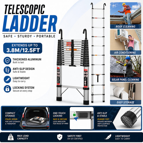 Telescopic ladder stainless - ladder,